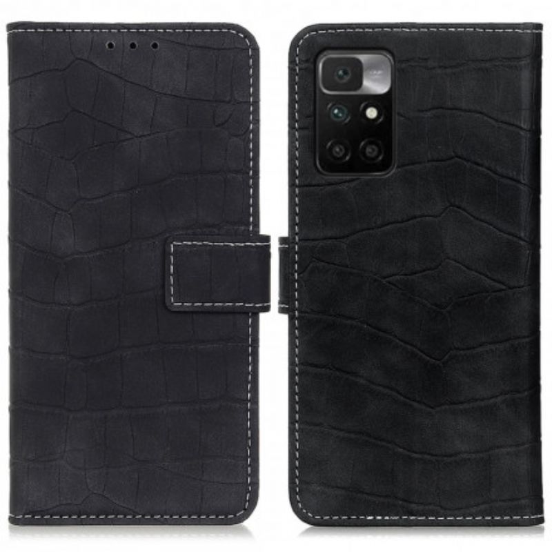 Kotelot Xiaomi Redmi 10 Vintage Crocodile Skin Style