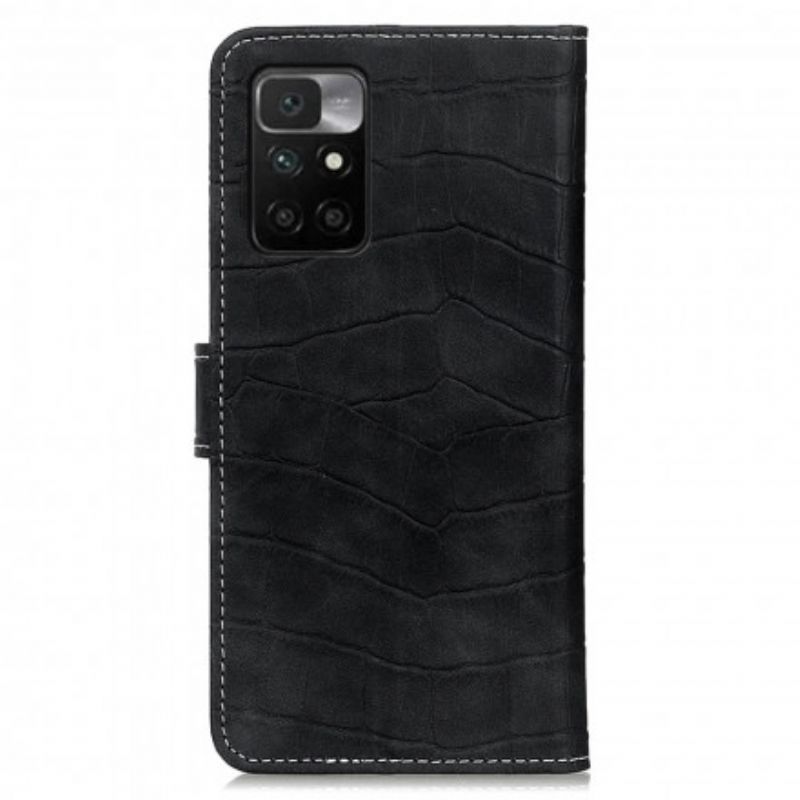 Kotelot Xiaomi Redmi 10 Vintage Crocodile Skin Style