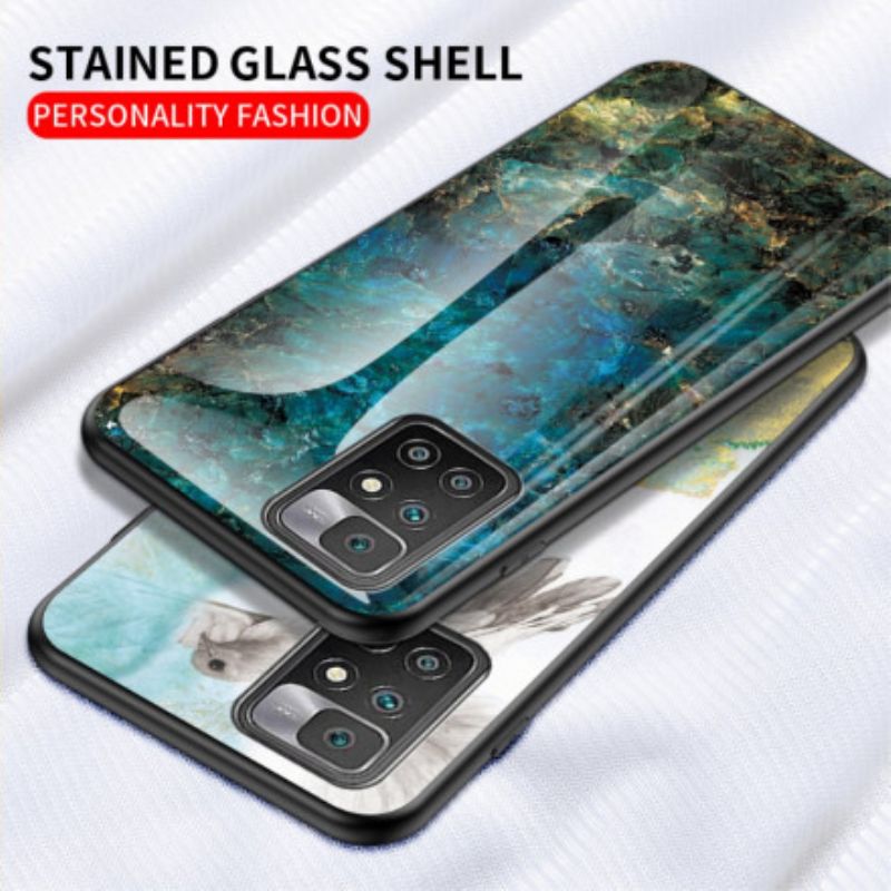 Kuori Xiaomi Redmi 10 Marble Colors Tempered Glass