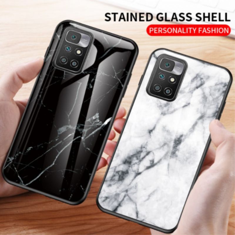 Kuori Xiaomi Redmi 10 Marble Colors Tempered Glass