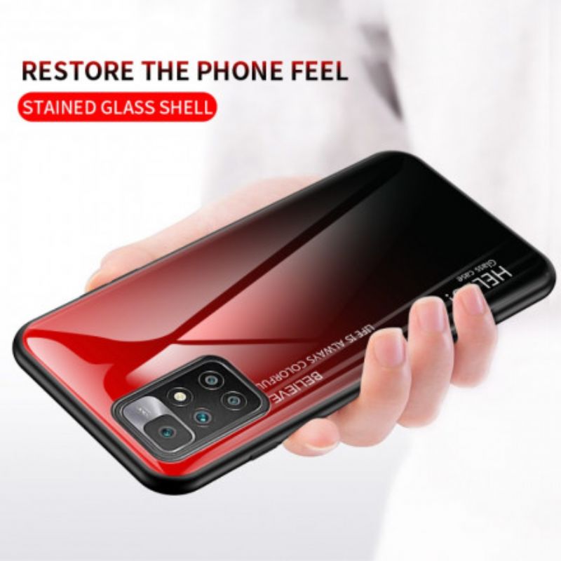 Kuori Xiaomi Redmi 10 Tempered Glass Hei Suojakuori