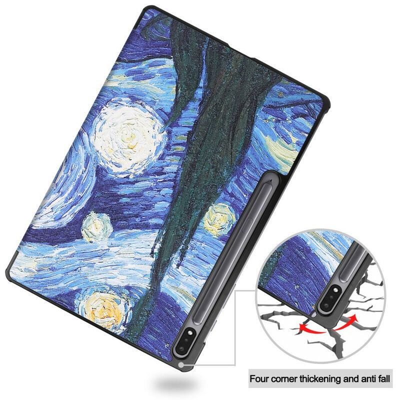 Älykäs Kotelo Samsung Galaxy Tab S7 Fe Starry Night Kynäteline