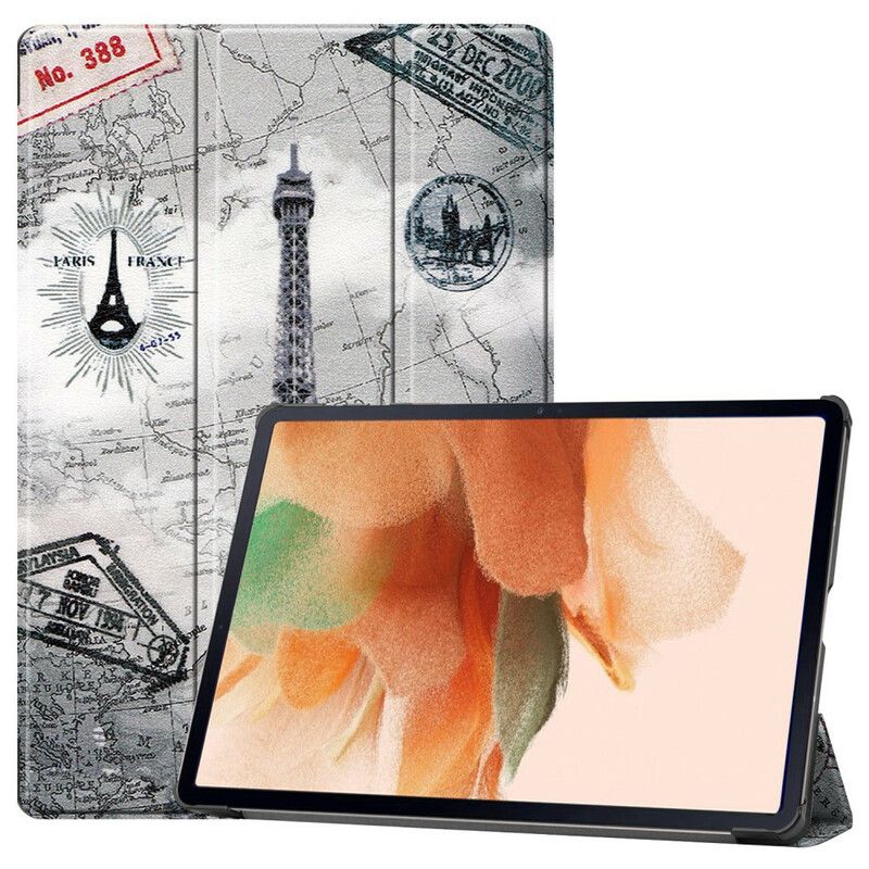 Smart Case Samsung Galaxy Tab S7 Fe Eiffel Tower Stylus-pidike