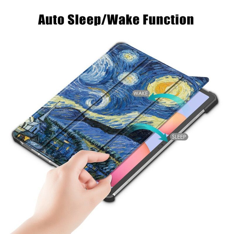 Smart Case Samsung Galaxy Tab S7 Fe Vahvistettu Van Gogh