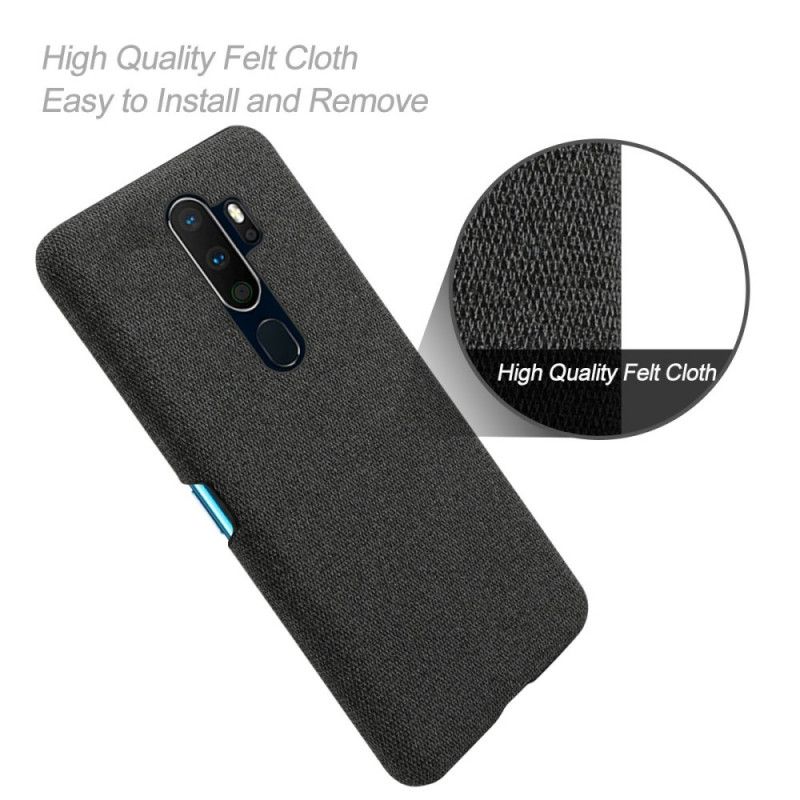 Case Kuoret Oppo A5 2020 Harmaa Musta Puhelinkuoret Ksq-Kankaan Rakenne