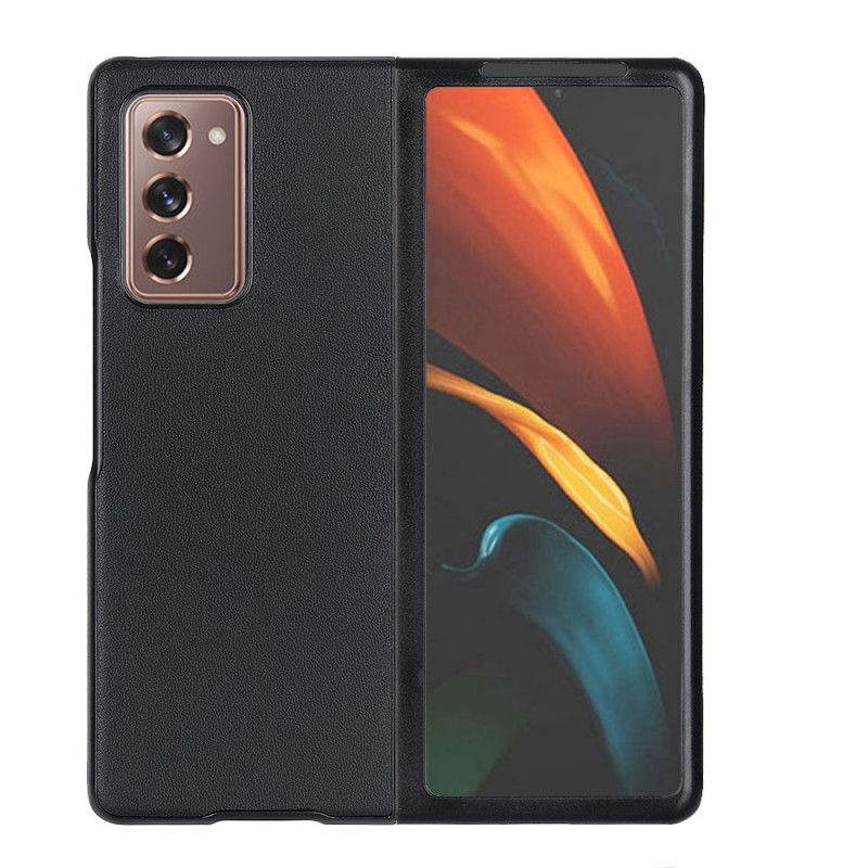 Case Kuoret Samsung Galaxy Z Fold 2 Vihreä Musta Puhelinkuoret Hybridi Ja Aitoa Nahkaa