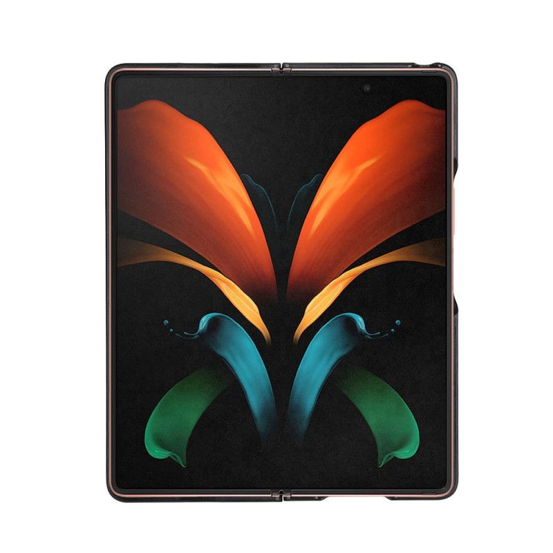 Case Kuoret Samsung Galaxy Z Fold 2 Vihreä Musta Puhelinkuoret Hybridi Ja Aitoa Nahkaa