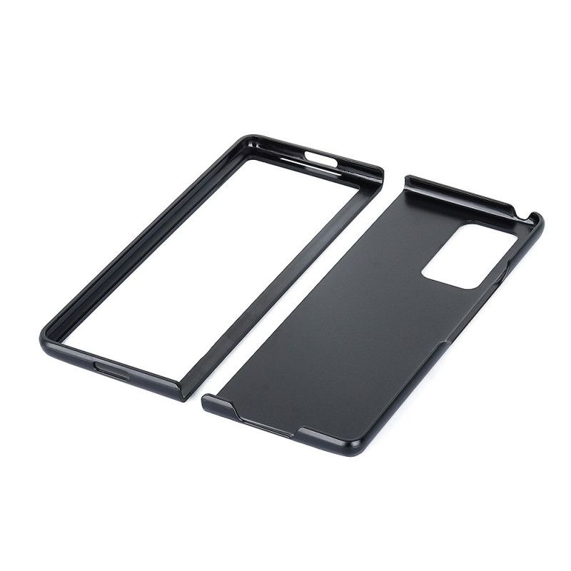 Case Kuoret Samsung Galaxy Z Fold 2 Vihreä Musta Puhelinkuoret Hybridi Ja Aitoa Nahkaa