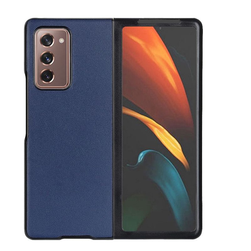 Case Kuoret Samsung Galaxy Z Fold 2 Vihreä Musta Puhelinkuoret Hybridi Ja Aitoa Nahkaa