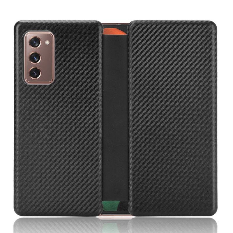 Case Samsung Galaxy Z Fold 2 Punainen Musta Puhelinkuoret Hiilikuitu