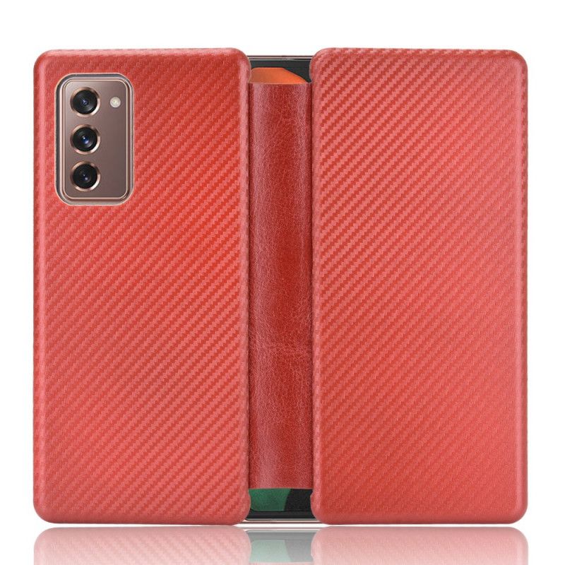 Case Samsung Galaxy Z Fold 2 Punainen Musta Puhelinkuoret Hiilikuitu