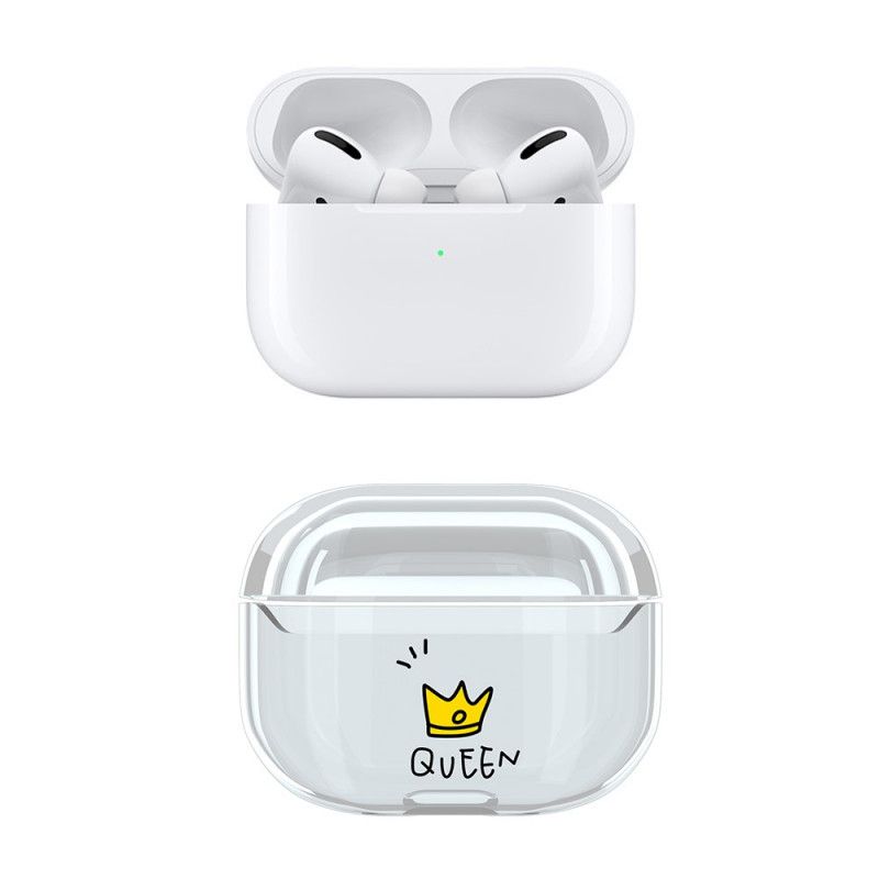 Case Kuoret AirPods Pro Harmaa Valkoinen Puhelinkuoret Kuningatar Ja Kuningas