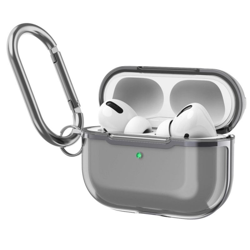 Case Kuoret AirPods Pro Punainen Harmaa Puhelinkuoret Metallirakenne Karabiinilla