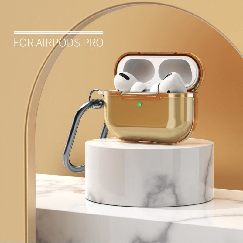 Case Kuoret AirPods Pro Punainen Harmaa Puhelinkuoret Metallirakenne Karabiinilla