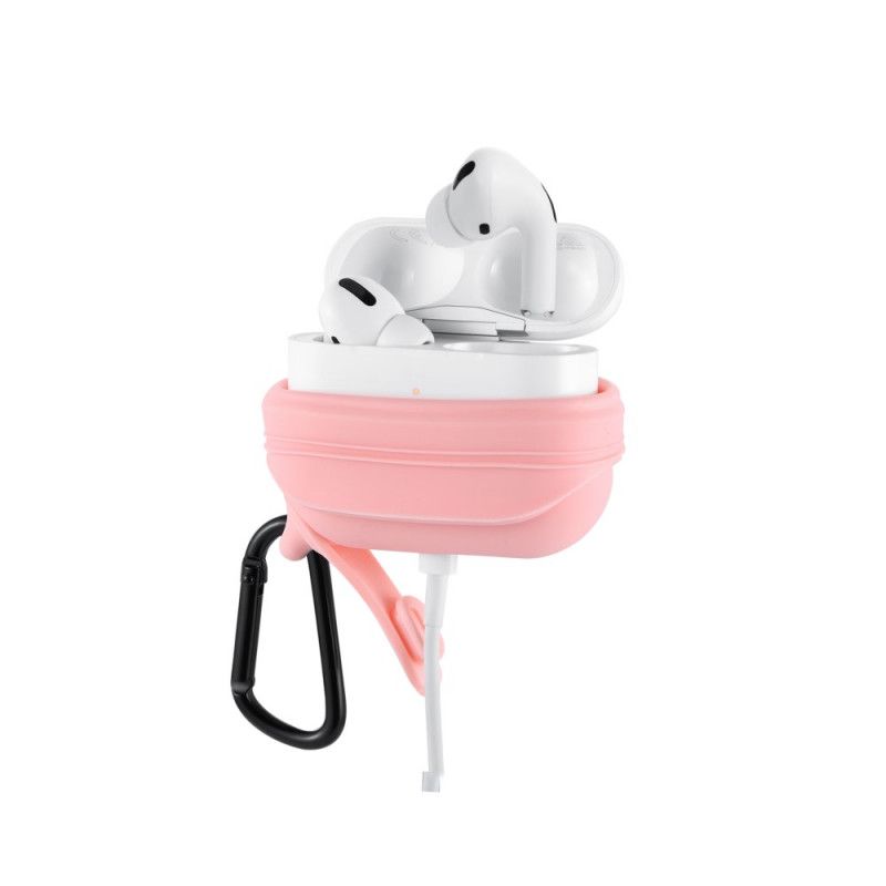 Kuori AirPods Pro Punainen Musta Vedenpitävä Silikoni Suojakuori