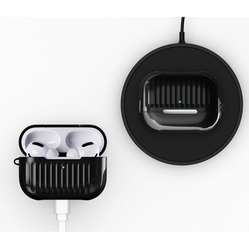 Kuori AirPods Pro Valkoinen Musta Kiiltävä Hybridimalli