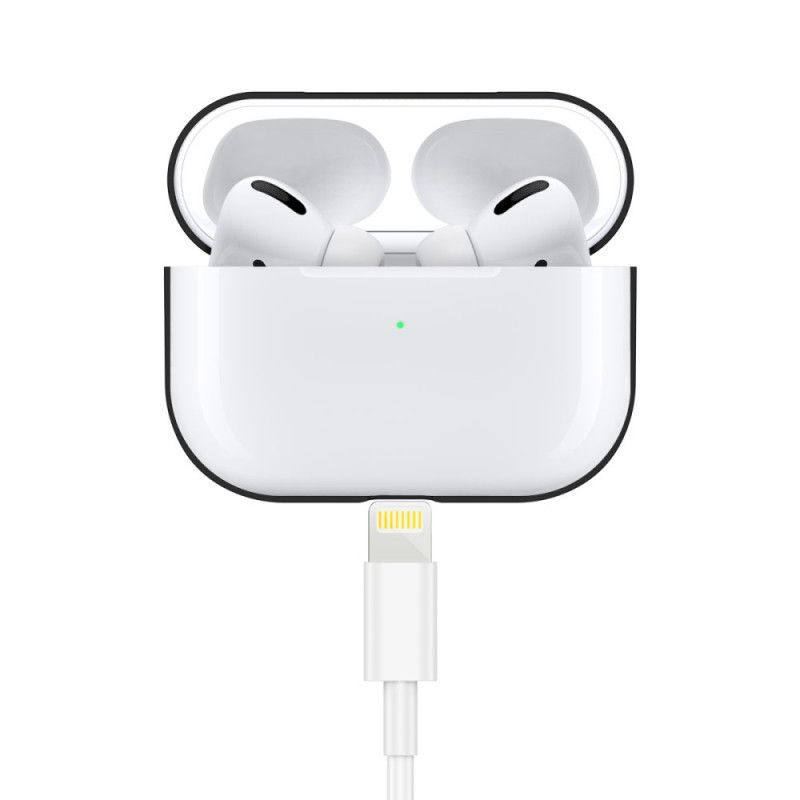 Kuori AirPods Pro Valkoinen Musta Klassinen Silikoni Suojakuori