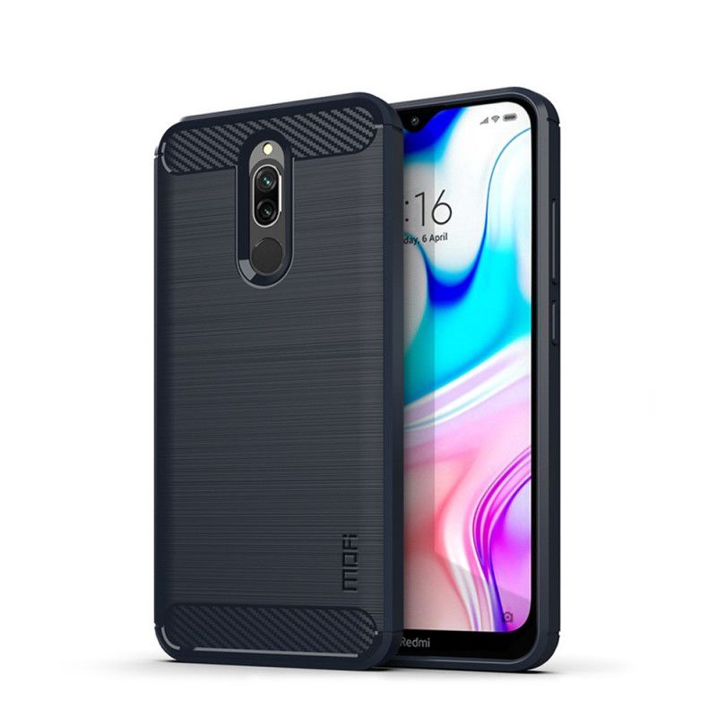 Case Kuoret Xiaomi Redmi 8 Harmaa Musta Puhelinkuoret Mofi Harjattu Hiilikuitu