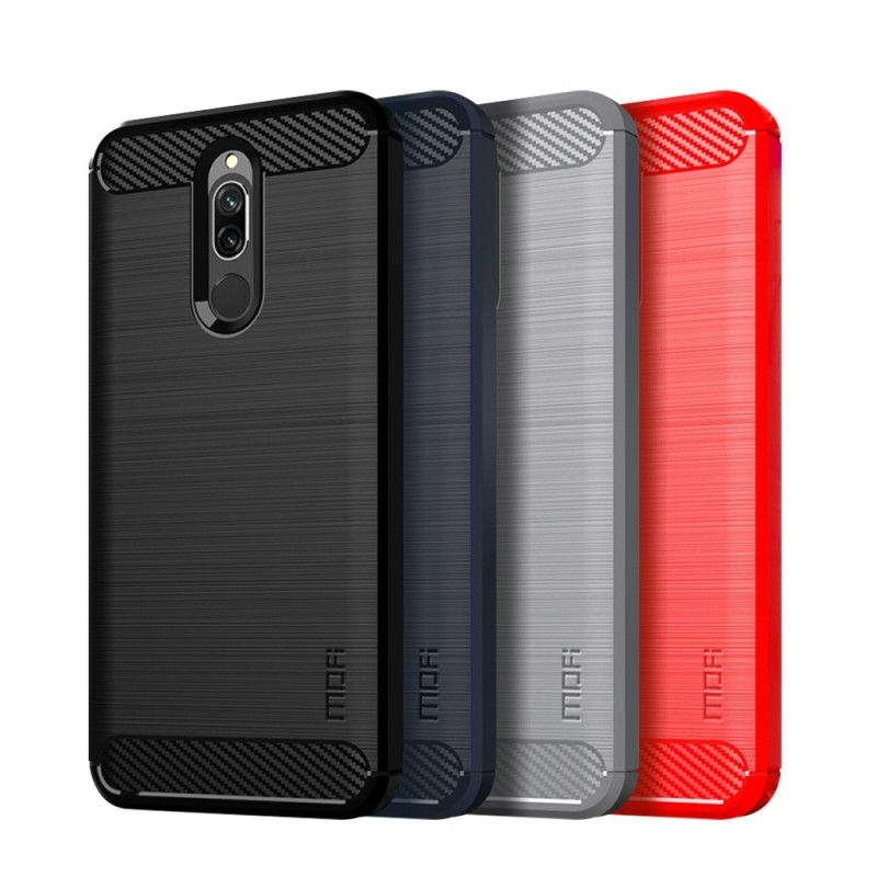 Case Kuoret Xiaomi Redmi 8 Harmaa Musta Puhelinkuoret Mofi Harjattu Hiilikuitu