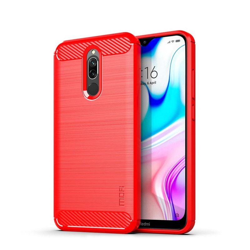 Case Kuoret Xiaomi Redmi 8 Harmaa Musta Puhelinkuoret Mofi Harjattu Hiilikuitu