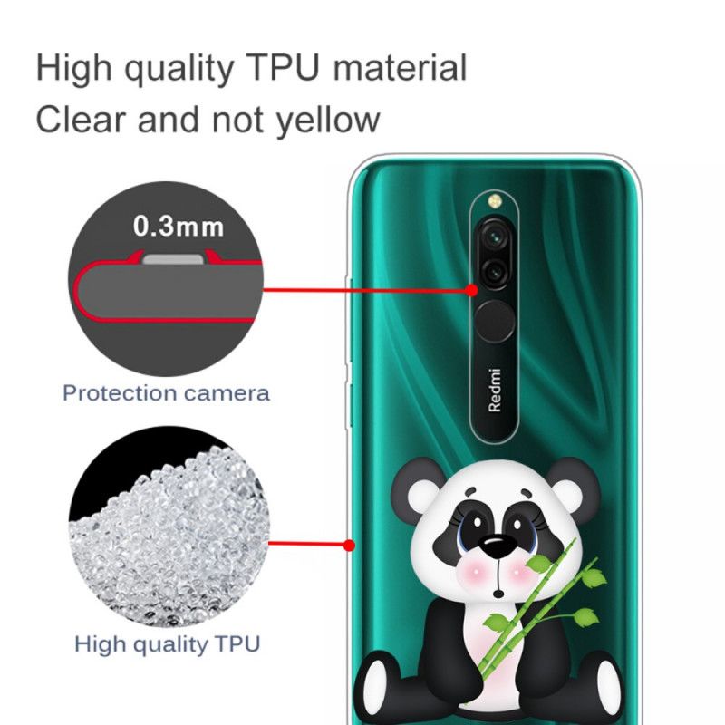 Case Kuoret Xiaomi Redmi 8 Puhelinkuoret Läpinäkyvä Surullinen Panda