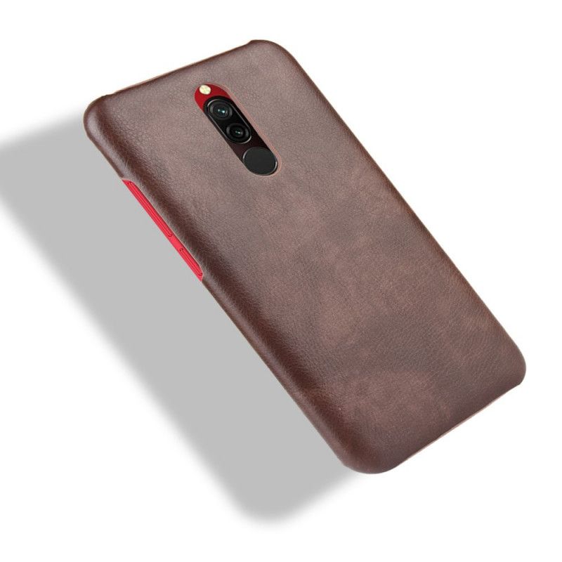 Kuori Xiaomi Redmi 8 Harmaa Musta Suorituskykyinen Nahkaefekti