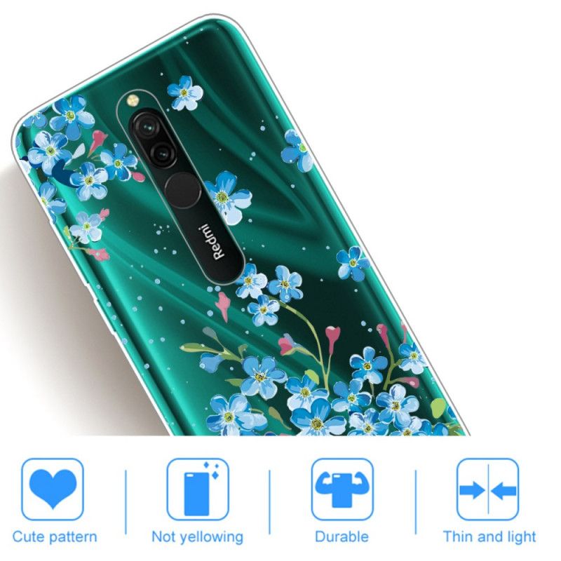 Kuori Xiaomi Redmi 8 Kimppu Sinisiä Kukkia Suojakuori