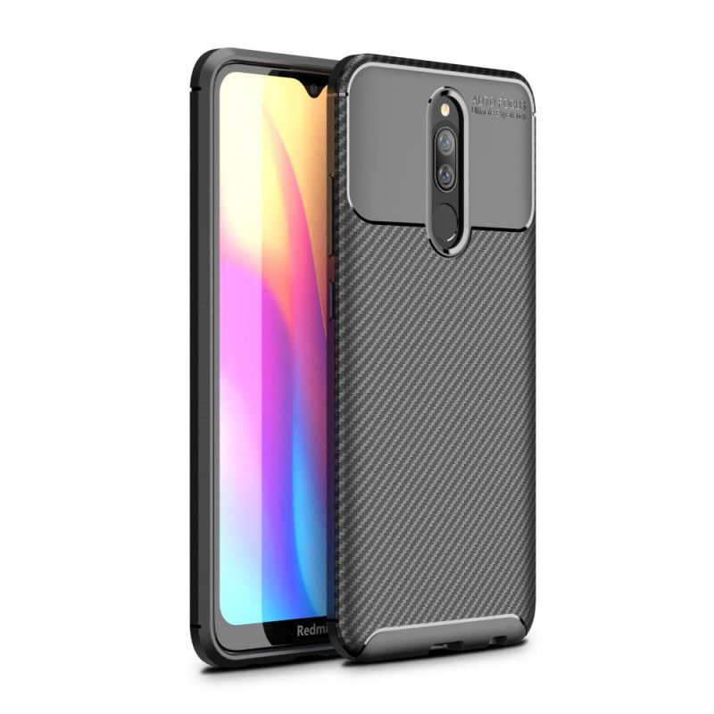 Kuori Xiaomi Redmi 8 Tummansininen Musta Taipuisa Hiilikuitu