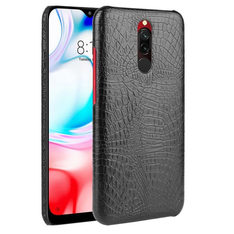 Kuori Xiaomi Redmi 8 Valkoinen Musta Krokotiilin Ihon Tyyli Suojakuori