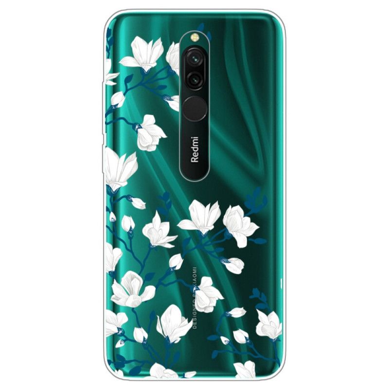 Kuori Xiaomi Redmi 8 Valkoiset Kukat