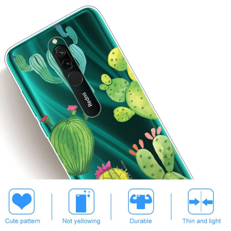 Kuori Xiaomi Redmi 8 Vesiväri Kaktus Suojakuori