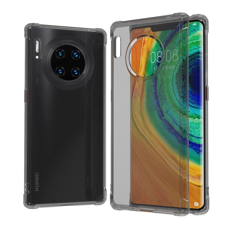 Case Kuoret Huawei Mate 30 Läpinäkyvä Musta Puhelinkuoret Läpinäkyvät Suojatyynyt