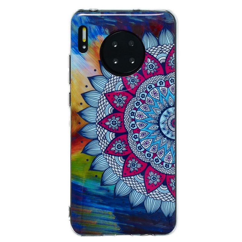 Case Kuoret Huawei Mate 30 Puhelinkuoret Fluoresoiva Mandalapöllö