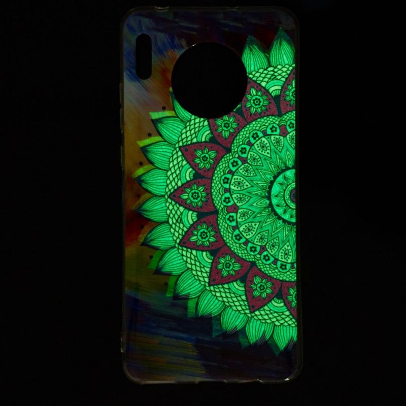 Case Kuoret Huawei Mate 30 Puhelinkuoret Fluoresoiva Mandalapöllö