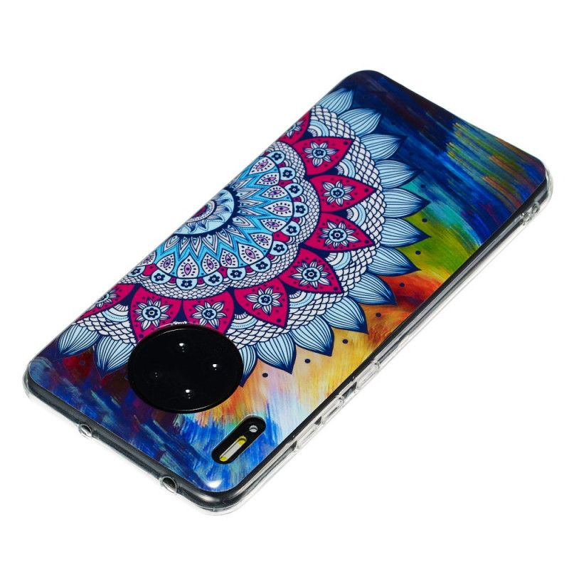 Case Kuoret Huawei Mate 30 Puhelinkuoret Fluoresoiva Mandalapöllö