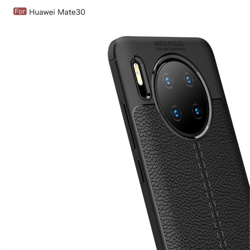 Kuori Huawei Mate 30 Punainen Musta Litsi Nahkaa