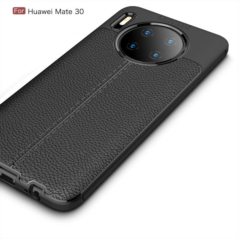 Kuori Huawei Mate 30 Punainen Musta Litsi Nahkaa