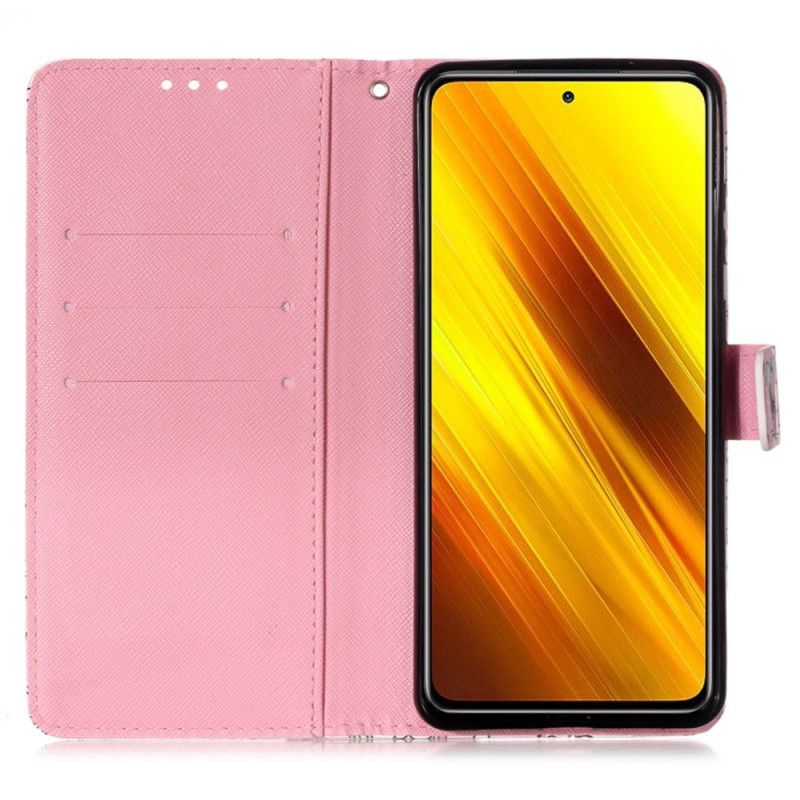 Kotelot Xiaomi Poco X3 Punaiset Perhoset Suojakuori