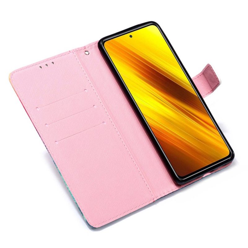 Kotelot Xiaomi Poco X3 Punaiset Perhoset Suojakuori