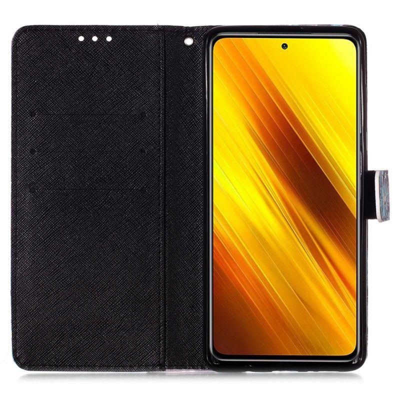 Kotelot Xiaomi Poco X3 Sinisiä Kukkia