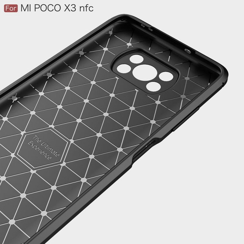 Kuori Xiaomi Poco X3 Punainen Musta Harjattu Hiilikuitu