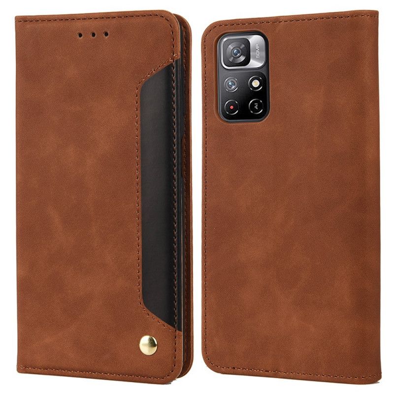 Flip Kotelot Xiaomi Redmi Note 11 / Poco M4 Pro 5g Bicolor Business Leather Effect