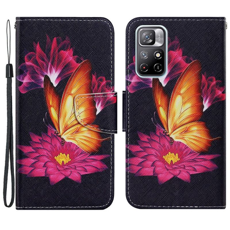 Flip Kotelot Xiaomi Redmi Note 11 / Poco M4 Pro 5g Butterfly And Lotus