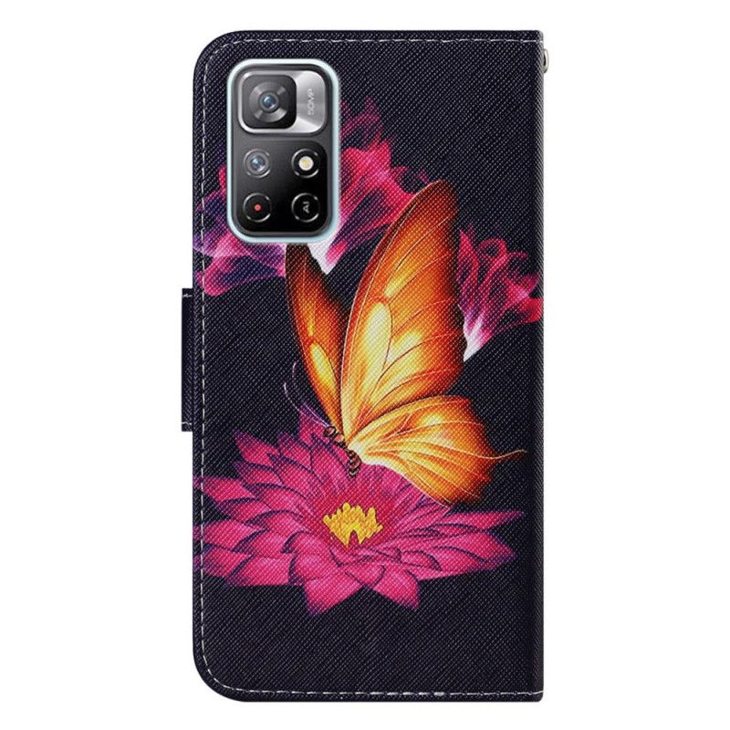 Flip Kotelot Xiaomi Redmi Note 11 / Poco M4 Pro 5g Butterfly And Lotus