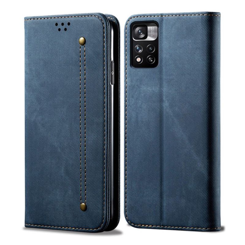 Flip Kotelot Xiaomi Redmi Note 11 / Poco M4 Pro 5g Denim Kangas