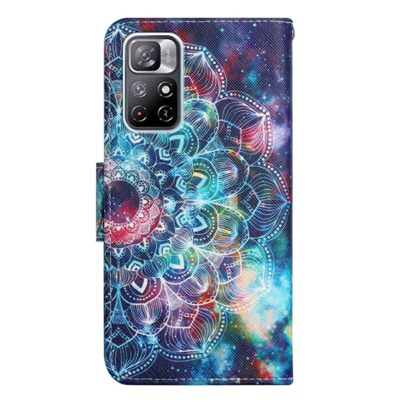 Flip Kotelot Xiaomi Redmi Note 11 / Poco M4 Pro 5g Flashy Half Strappy Mandala Suojakuori