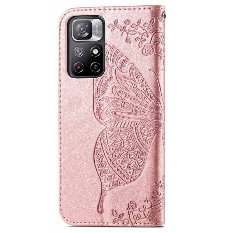 Flip Kotelot Xiaomi Redmi Note 11 / Poco M4 Pro 5g Half Butterflies