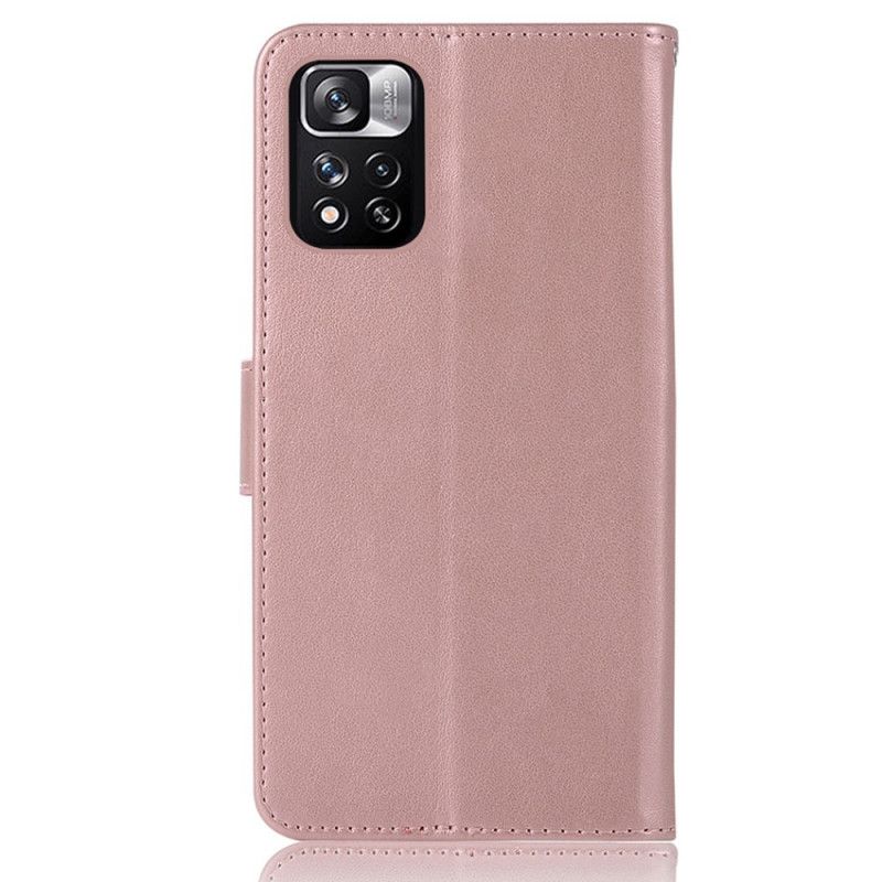 Flip Kotelot Xiaomi Redmi Note 11 / Poco M4 Pro 5g Nahkaefekti Dreamcatcher Owl Suojakuori