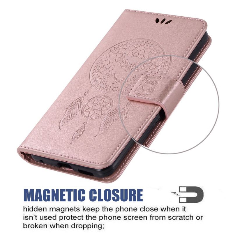 Flip Kotelot Xiaomi Redmi Note 11 / Poco M4 Pro 5g Nahkaefekti Dreamcatcher Owl Suojakuori