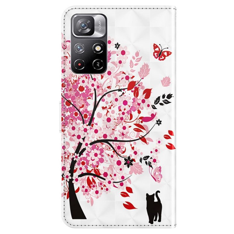 Flip Kotelot Xiaomi Redmi Note 11 / Poco M4 Pro 5g Pink Tree